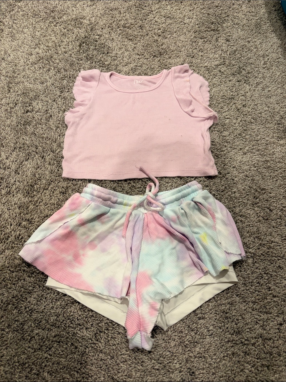 Play Condition FBZ Tank Top + Butterfly Shorts Set Sz 6